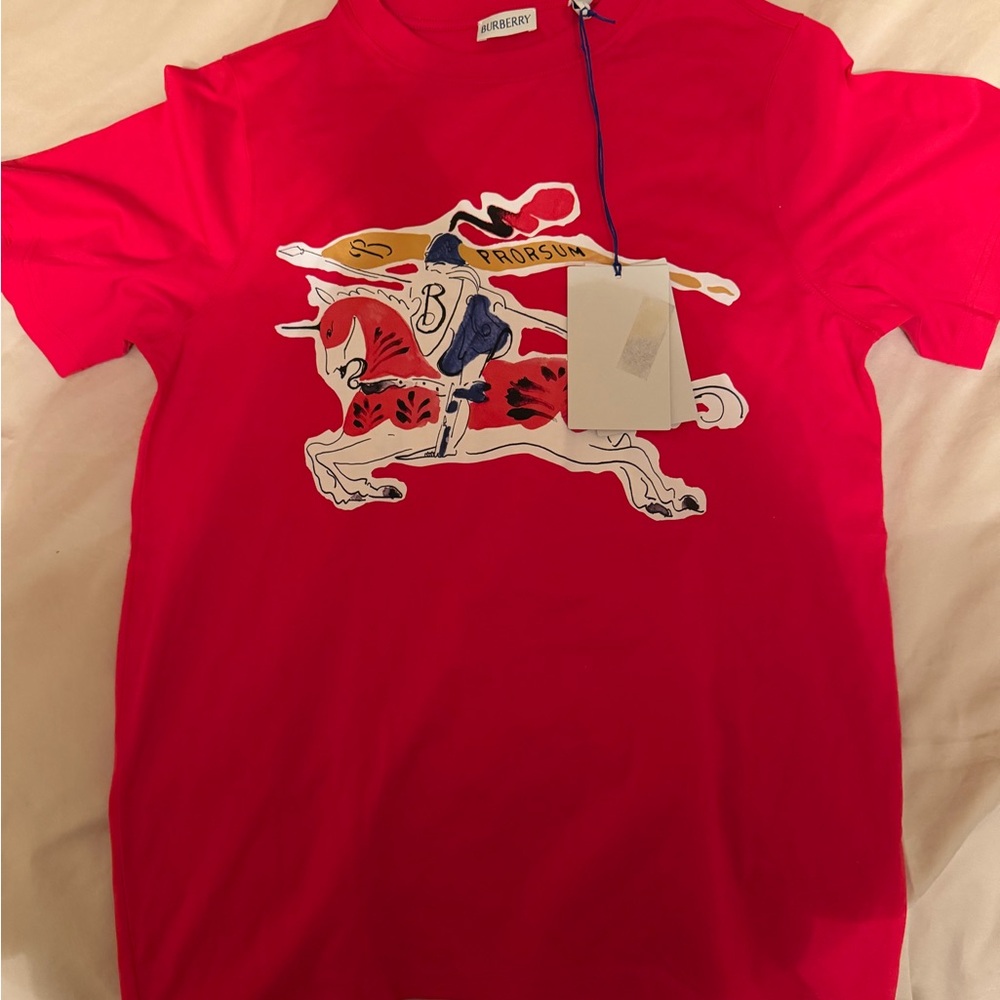Burberry Kids Red Knight Graphic Tee